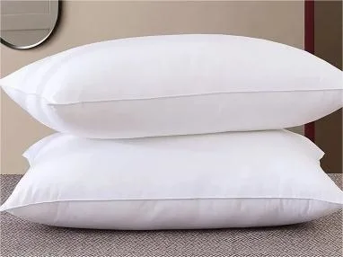 Almohada de hotel blanca para dormir con almohada de relleno de fibra de bolas de poliéster