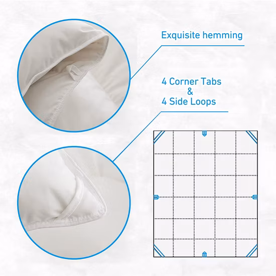 Home Hotel Edredón de plumón impreso Edredón de plumas de pato Edredón de plumón de pato